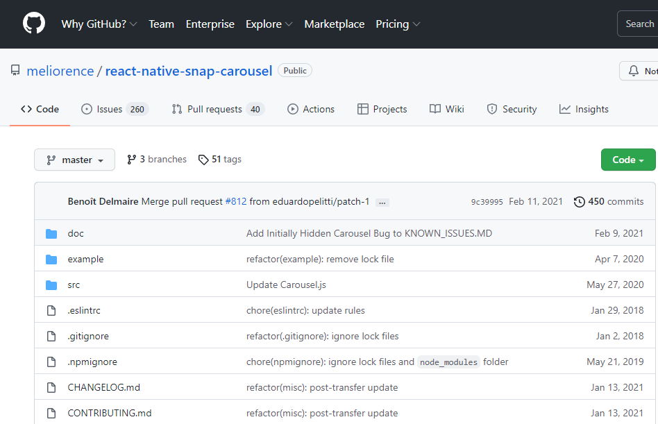 react native snap carousel