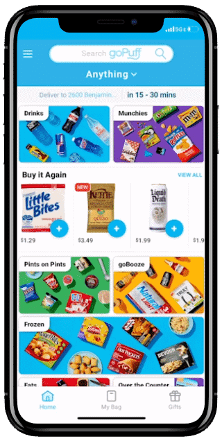 goPuff food delivery app goPuff food delivery app
