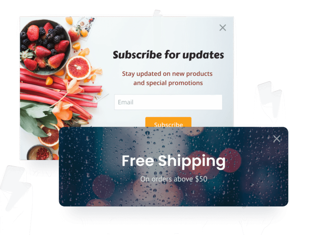 pop up notification for eCommerce marketing