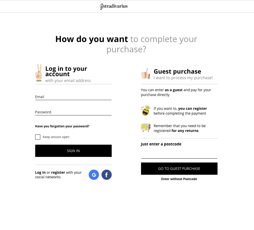 Quick checkouts on eCommerce website